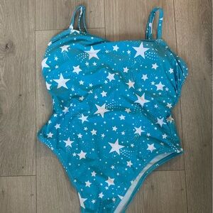 Cupshe Blue and White Star One Piece Swimsuit